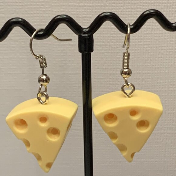 Cheese Earring, Green Bay Packer Earring, Funny Food Earring, Gift, Wisconsin - Picture 6 of 6